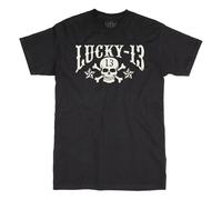 T-Shirt Lucky 13 Skull Étoiles Nera Taille 3XL