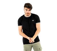 Fred Perry TWIN TIPPED T-SHIRT men Shortsleeves black taille: S