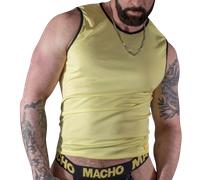 T-shirt Macho Jaune Miel - Style Éclatant pour un Look Radieux et Audacieux - Taille: S/M, Couleur: Jaune