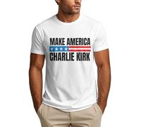 T-Shirt Make America Charlie Kirk Nous Sommes Tous Charlie Kirk Maintenant T-Shirt Homme Blanc