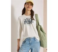Cecil 3231338 T-Shirt à Manches 3/4 avec Inscription au Look Lion Femme