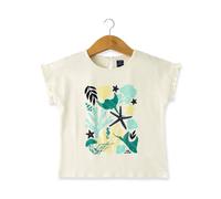 T-shirt Manches Courtes 100% Coton Fille Grege 3A