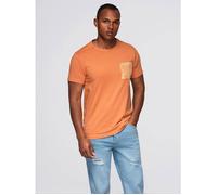 T-shirt Manches Courtes avec Poche Imprimée - Ombre - Pour Homme - Orange S