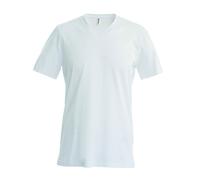 T-Shirt Manches Courtes Col V - K357 - Blanc - Homme