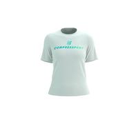 T shirt manches courtes compressport podium blanc femme