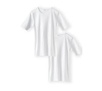 T-shirt manches courtes - Damart - Lot de 2 tee-shirts Essential col rond manches courtes - Blanc XXXL