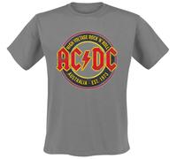 T-Shirt Manches courtes de AC/DC - High Voltage - Rock 'N' Roll - Australia Est. 1973 - S à XXL - pour Homme - gris XL