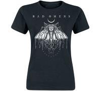 T-Shirt Manches courtes de Bad Omens - Moth - S à 3XL - pour Femme - noir S