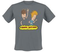 T-Shirt Manches courtes de Beavis And Butt-Head - Headbanging - S à XXL - pour Homme - gris foncé XXL