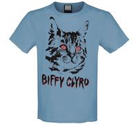 T-Shirt Manches courtes de Biffy Clyro - Black Cat - S à XXL - pour Homme - bleu XL