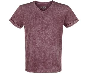 T-Shirt Manches courtes de Black Premium by EMP - T-Shirt Délavé - S à 4XL - pour Homme - bordeaux M