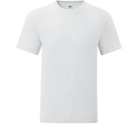 Fruit of the Loom Iconic T Homme T-Shirt Manches Courtes Blanc L 100% Coton Slim Fit