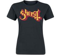 T-Shirt Manches courtes de Ghost - Logo Gold And Red - S à XL - pour Femme - noir M