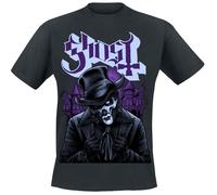Ghost Top Hat V Homme T-Shirt Manches Courtes Noir 100% Coton Regular/Coupe Standard