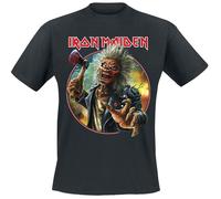 T-Shirt Manches courtes de Iron Maiden - Axe Eddie Circle - S à 4XL - pour Homme - noir S