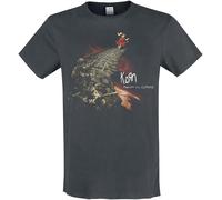 Amplified Korn Homme T-Shirt Manches Courtes Anthracite 100% Coton Regular
