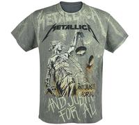 Générique Metallica ... and Justice for All - Neon Backdrop Homme T-Shirt Manches Courtes Anthracite