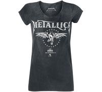 T-Shirt Manches courtes de Metallica - Biker - S à 4XL - pour Femme - noir/gris S