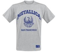 Metallica T-shirt Homme College Crest Manches courtes Gris S