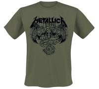 Générique Metallica Roam Blast Olive Homme T-Shirt Manches Courtes Olive 100% Coton Regular