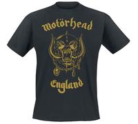 T-Shirt Manches courtes de Motörhead - Golden England - Everything Louder Than Everything Else - S à 4XL - pour Homme - noir S