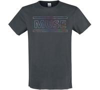 Muse Amplified Collection - Logo Homme T-Shirt Manches Courtes Anthracite XL 100% Coton Surdimensionné