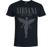 T-Shirt Manches courtes de Nirvana - Angel 3D Druck - S à 3XL - pour Homme - noir XXL