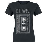Nirvana T-shirt As You Are Tape – Femme manches courtes Noir 100% coton M Coupe standard