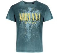 Nirvana in Utero Dye Homme T-Shirt Manches Courtes Turquoise 100% Coton Regular/Coupe Standard