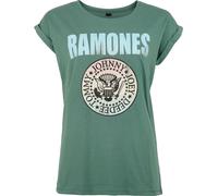 T-Shirt Manches courtes de Ramones - Coloured Crest Crystal - S à M - pour Femme - vert M