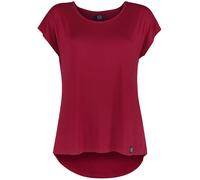 RED by EMP Femme T-Shirt Ample de Base Rouge