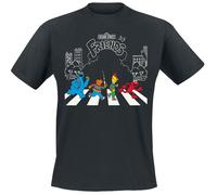 T-Shirt Manches courtes de Sesame Street - Ernie, Bert, Cookie Monster, Elmo - Come Together - S à 3XL - pour Homme - noir L