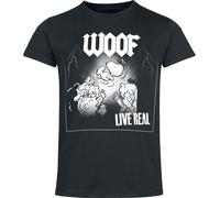 T-Shirt Manches courtes de Snoopy - Woof Live Real - S à 3XL - pour Homme - noir S