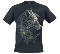 T-Shirt Manches courtes de Spiral - Loup Celtique - S à 4XL - pour Homme - noir S