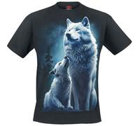 T-Shirt Manches courtes de Spiral - Wolf Guardian - S à 4XL - pour Homme - noir S