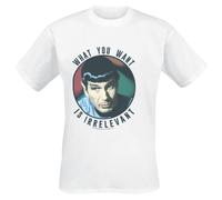 T-Shirt Manches courtes de Star Trek - What You Want Is Irrelevant - S à 3XL - pour Homme - blanc M