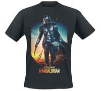 T-Shirt Manches courtes de Star Wars - The Mandalorian - Through the Galaxy - S à XXL - pour Homme - noir XL