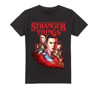 T-Shirt Manches courtes de Stranger Things - Hawkins Heroes Poster - M à XL - pour Homme - noir XL