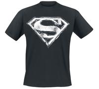 T-Shirt Manches courtes de Superman - Logo Tâché - S à 5XL - pour Homme - noir L