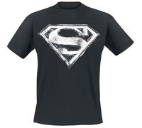 T-Shirt Manches courtes de Superman - Logo Tâché - S à 5XL - pour Homme - noir XL