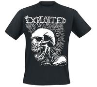 T-Shirt Manches courtes de The Exploited - Mohican Skull - S à XXL - pour Homme - noir L