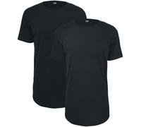 T-Shirt Manches courtes de Urban Classics - T-Shirt Manche Longue Pre-Pack - Lot De 2 - XS à L - pour Homme - noir S