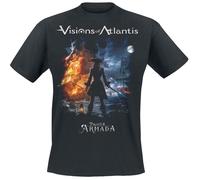 T-Shirt Manches courtes de Visions Of Atlantis - Pirates II - Armada - S à XL - pour Homme - noir M