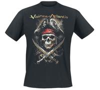 T-Shirt Manches courtes de Visions Of Atlantis - Pirates II - S à XXL - pour Homme - noir M