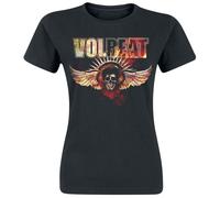 T-Shirt Manches courtes de Volbeat - Burning Skullwing - S à XXL - pour Femme - noir M