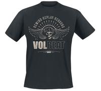 T-Shirt Manches courtes de Volbeat - Skullwing - Rewind, Replay, Rebound - S à 3XL - pour Homme - noir M