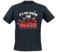 T-Shirt Manches courtes Disney de Deadpool - Cuddling - S à XXL - pour Homme - noir L