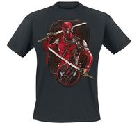 T-Shirt Manches courtes Disney de Deadpool - Deadpool 3 - Deadpool & Wolverine - Ready to Fight - S à L - pour Homme - noir L