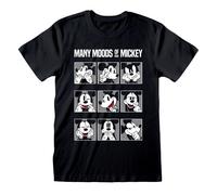 T-Shirt Manches courtes Disney de Mickey & Minnie Mouse - Many Moods of Mickey - S à XXL - pour Homme - noir M