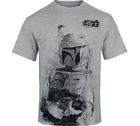 T-Shirt Manches courtes Disney de Star Wars - Bounty Hunter - S à XXL - pour Homme - gris clair chiné L
